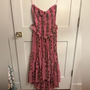 Free People Smocked strapless dress